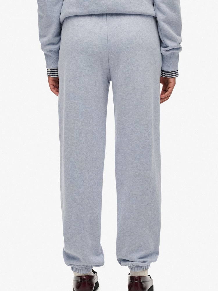 Superdry Blue Essential Logo HB Joggers - Image 2 of 6 Superdry Blue Essential Logo HB Joggers - Image 2 of 6