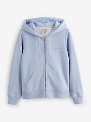 Blau - Superdry Essential Kapuzenjacke mit Logo - Bild 1 von 1