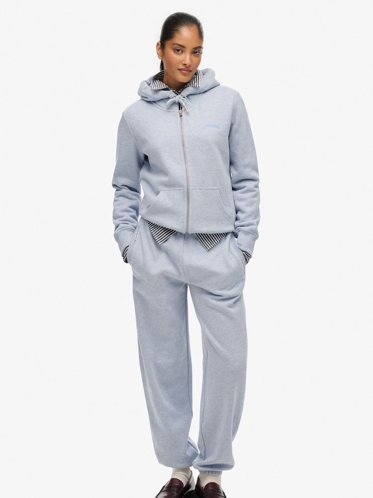 Superdry Blue Essential Logo Zip Hoodie - Image 2 of 5