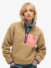 Superdry Vintage Retro Fleece Meio Zíper - Imagem 1 de 6