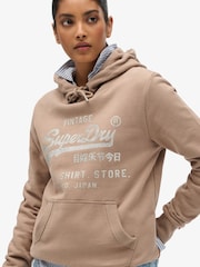 Superdry Brown Relaxed Embellished Vl Hoodie - Image 3 of 6