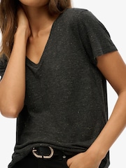 Superdry Black Studios Slub Emb Vee T-Shirt - Image 4 of 6