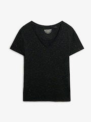 Superdry Black Studios Slub Emb Vee T-Shirt - Image 5 of 6