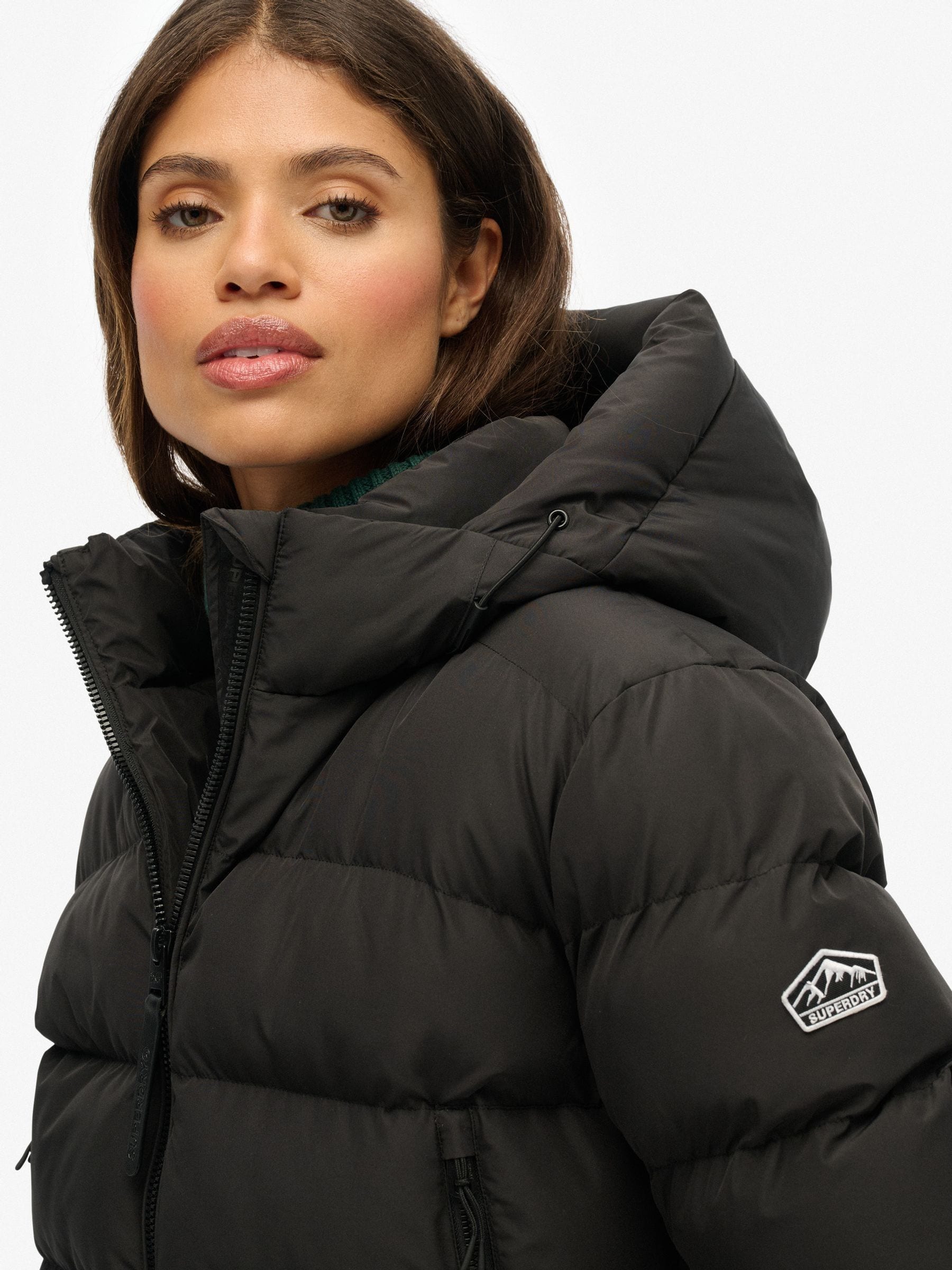 Next：日本 ブラック - Superdry フード付き スポーツ パファー