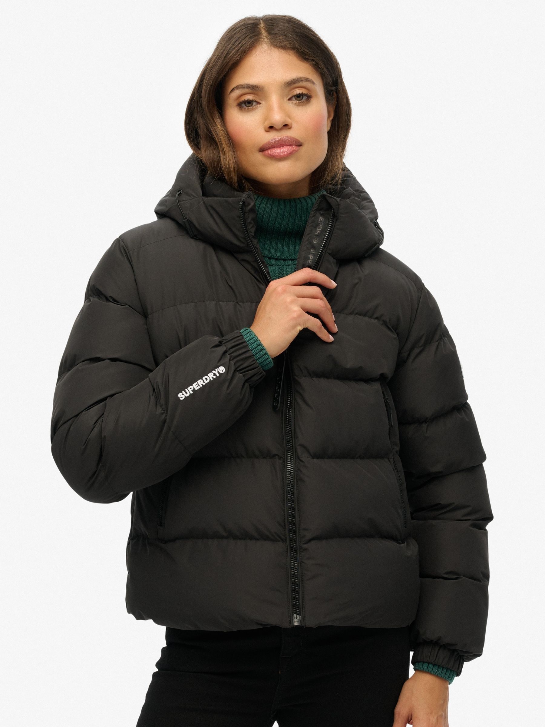 Next：日本 ブラック - Superdry フード付き スポーツ パファー