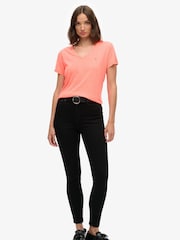 Superdry Fluro Coral Studios Slub T-Shirt - Image 3 of 5