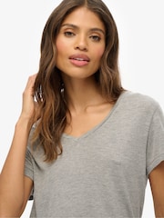Cinza - Camiseta Superdry Studios Slub Emb Vee - Imagem 3 de 6