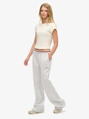 Superdry Grey Essential Logo Flare Joggers - Image 3 of 7