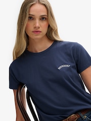 Superdry Blue Essential Logo 90s T-Shirt - Image 3 of 5