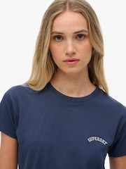 Superdry Blue Essential Logo 90s T-Shirt - Image 4 of 5