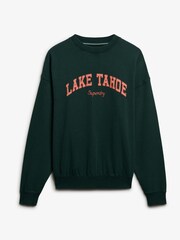 Superdry Green Outdoor Location Loose Crew Sweatshirt - Image 1 of 1
