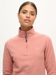Superdry Pink Polar Fleece Half Zip Jumper - Image 2 of 6