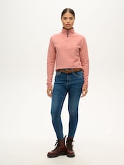 Superdry Pink Polar Fleece Half Zip Jumper - Image 4 of 6