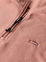 Superdry Pink Polar Fleece Half Zip Jumper - Image 6 of 6