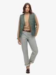 Superdry Green Quilted Lite Liner Gilet - Image 3 of 6