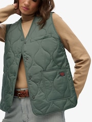 Superdry Green Quilted Lite Liner Gilet - Image 5 of 6