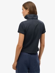 Superdry Blue Ath Essential Graphic Print Polo Shirt - Image 2 of 4