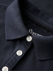 Superdry Blue Ath Essential Graphic Print Polo Shirt - Image 4 of 4