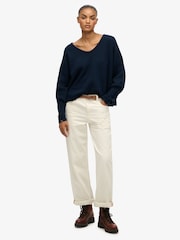 Superdry Brushed Oversized V-Neck Jumper - Imagem 3 de 7