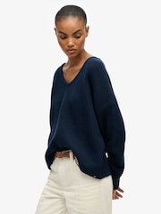 Superdry Brushed Oversized V-Neck Jumper - Imagem 4 de 7