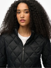 Superdry Black Diamond Quilt Fuji Lite 100% Cotton Jacket - Image 3 of 6