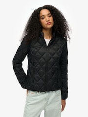 Superdry Black Diamond Quilt Fuji Lite 100% Cotton Jacket - Image 4 of 6