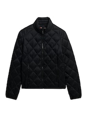 Superdry Black Diamond Quilt Fuji Lite 100% Cotton Jacket - Image 5 of 6