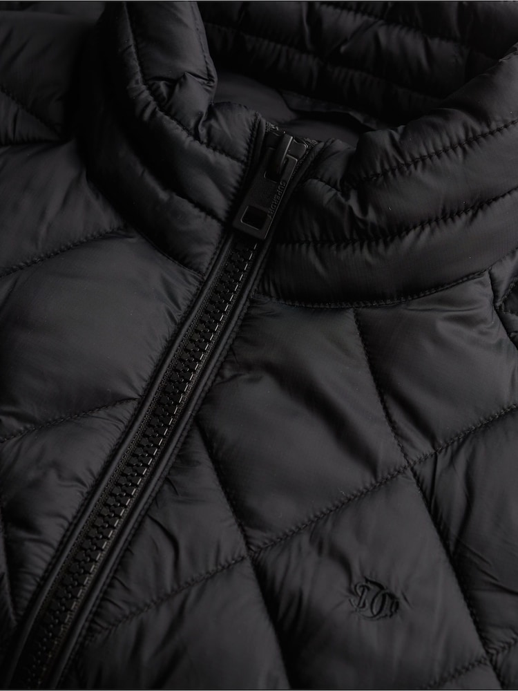 Superdry Black Diamond Quilt Fuji Lite 100% Cotton Jacket - Image 6 of 6