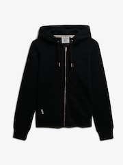 Superdry Black Essential Logo Zip Hoodie - Image 1 of 1