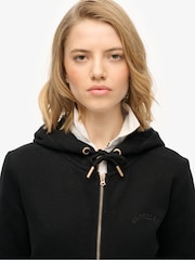 Superdry Black Essential Logo Zip Hoodie - Image 3 of 5