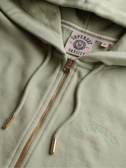 Superdry Green Essential Logo Zip Hoodie - Image 2 of 2