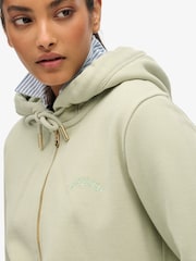 Superdry Green Essential Logo Zip Hoodie - Image 3 of 6