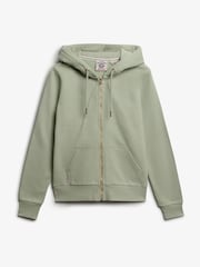 Superdry Green Essential Logo Zip Hoodie - Image 5 of 6