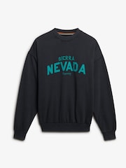 Superdry Black Outdoor Location Loose Crew Sweatshirt - Image 1 of 1