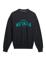 Superdry Black Outdoor Location Loose Crew Sweatshirt - Image 5 of 5