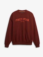 Superdry Red Outdoor Location Loose Crew Sweatshirt - Image 1 of 1