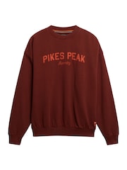 Superdry Red Outdoor Location Loose Crew Sweatshirt - Image 5 of 5