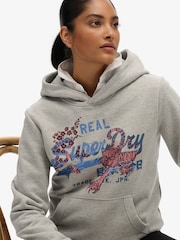 رمادي - Superdry Vl Tokyo Relaxed Hoodie - صورة 3 من 6