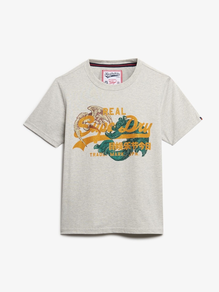Cinza - Camiseta Superdry Relaxed Tokyo Vl - Imagem 6 de 6