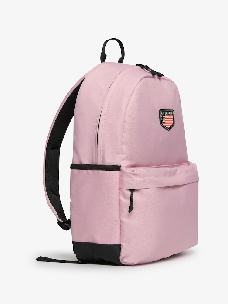 Superdry Pink Classic Patch Montana Backpack - Image 2 of 3