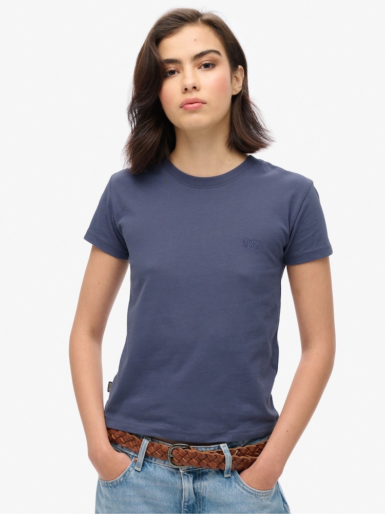 Superdry Mariner Navy Essential Logo 90s T-Shirt - Image 1 of 6