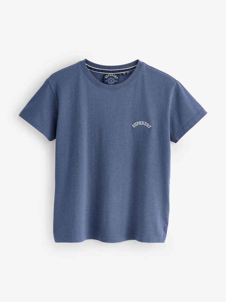 Superdry Mariner Navy Essential Logo 90s T-Shirt - Image 1 of 1 Superdry Mariner Navy Essential Logo 90s T-Shirt - Image 1 of 1