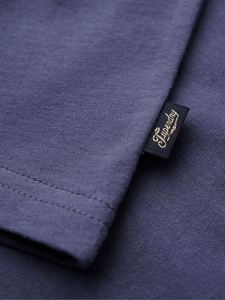 Superdry Mariner Navy Essential Logo 90s T-Shirt - Image 6 of 6