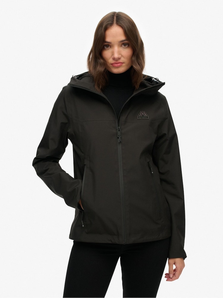 Superdry Black Waterproof Jacket - Image 1 of 6 Superdry Black Waterproof Jacket - Image 1 of 6