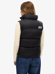 Superdry Black Padded Puffer Gilet - Image 3 of 6
