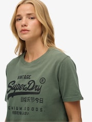 Superdry Green Relaxed Embellished Vl T-Shirt - Image 3 of 5