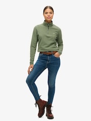 Superdry Green Polar Fleece Half Zip Jumper - Image 3 of 6