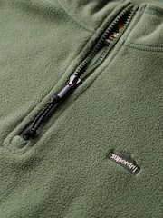 Superdry Green Polar Fleece Half Zip Jumper - Image 5 of 6