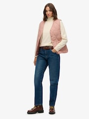 Superdry Pink Quilted Lite Liner Gilet - Image 3 of 6