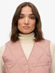 Superdry Pink Quilted Lite Liner Gilet - Image 4 of 6